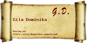 Gila Dominika névjegykártya